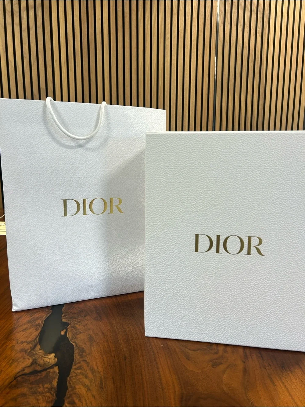 DIOR White and Gold Branded Gift Set